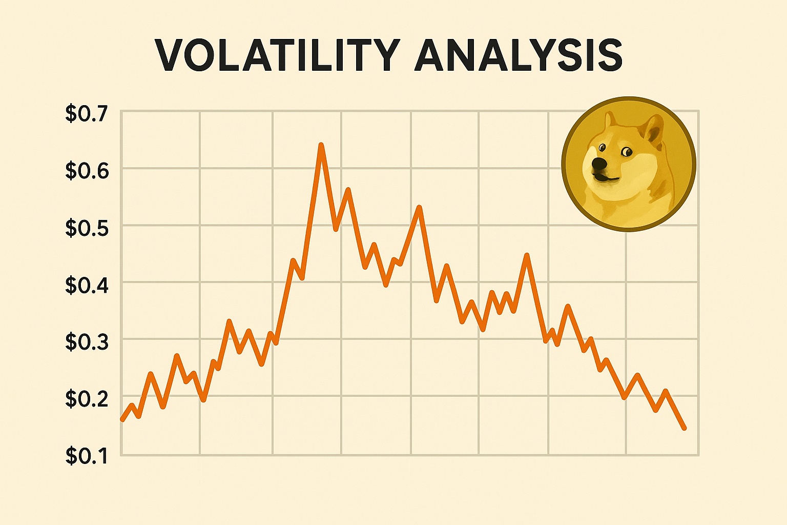 Dogecoin price trend visualization