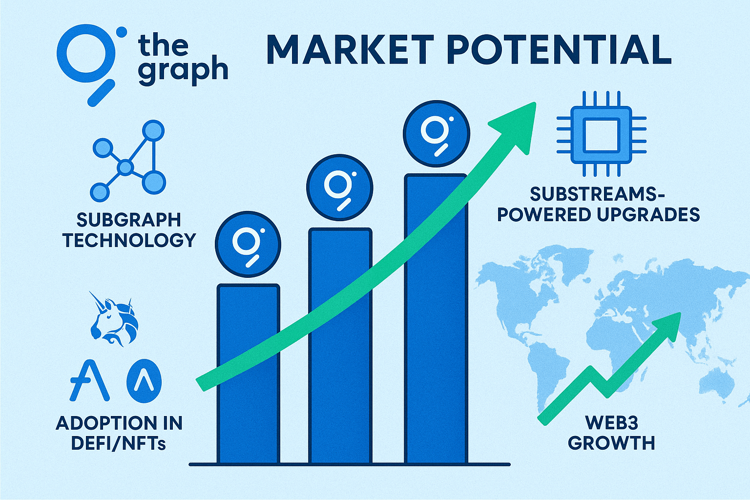 The Graph market strength visualization