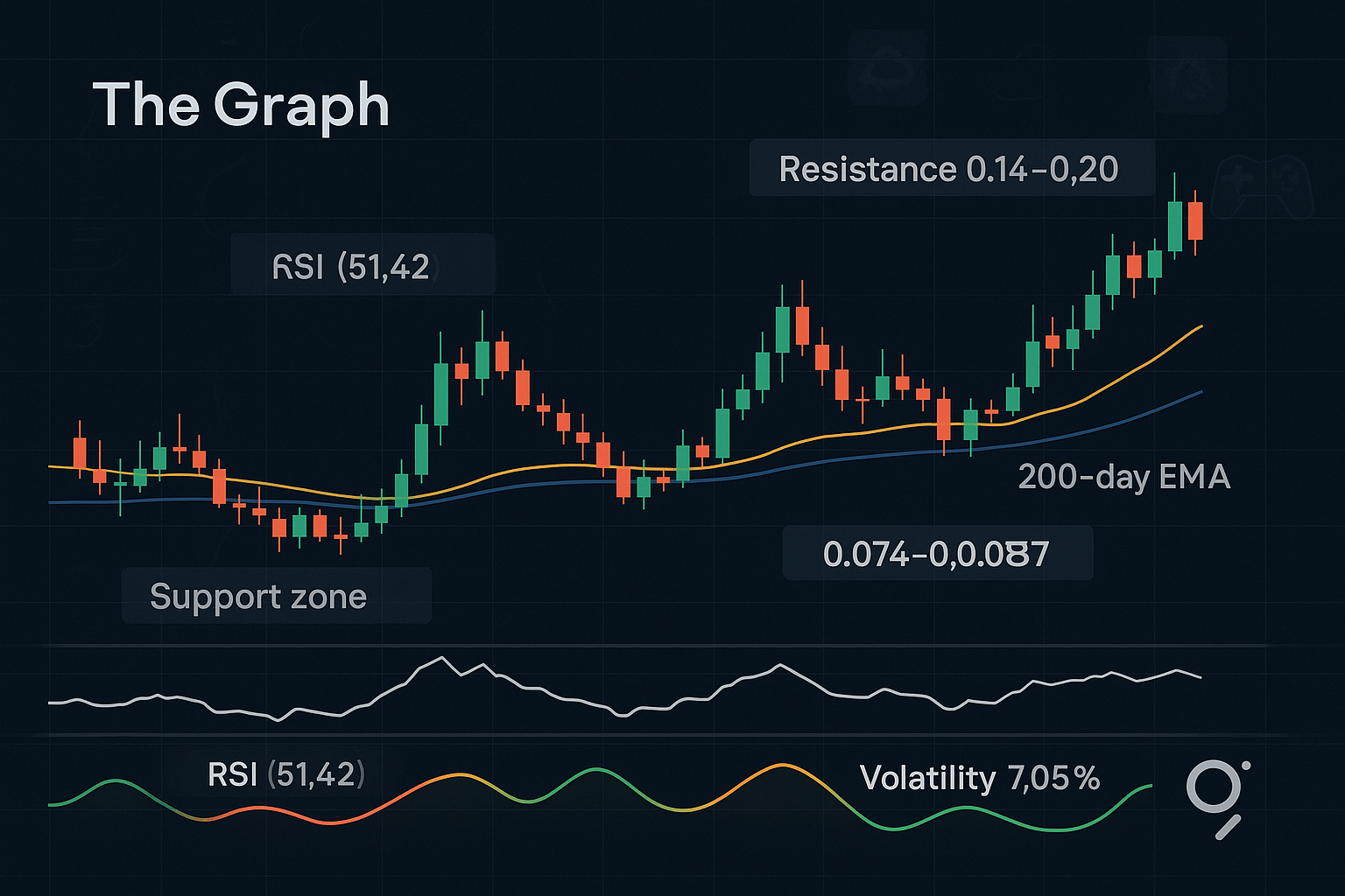 The Graph price trend visualization