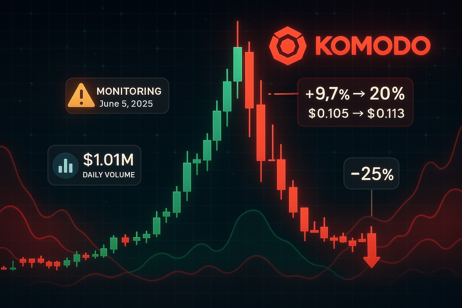 Komodo price trend visualization