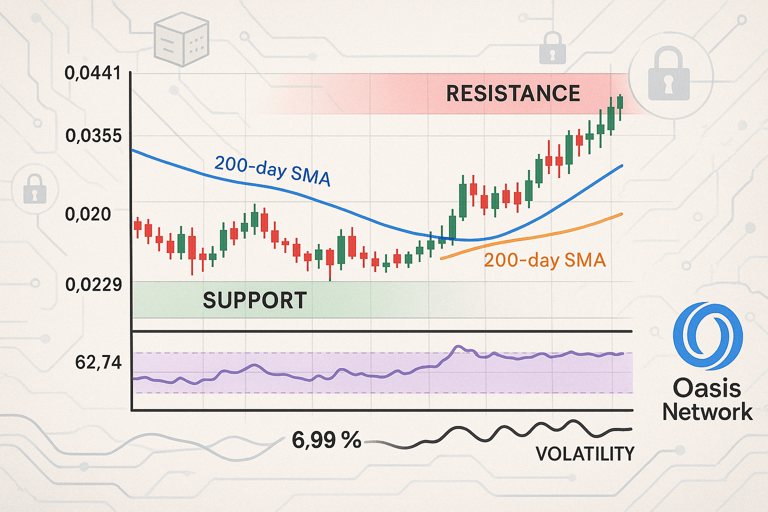 Oasis Network price trend visualization