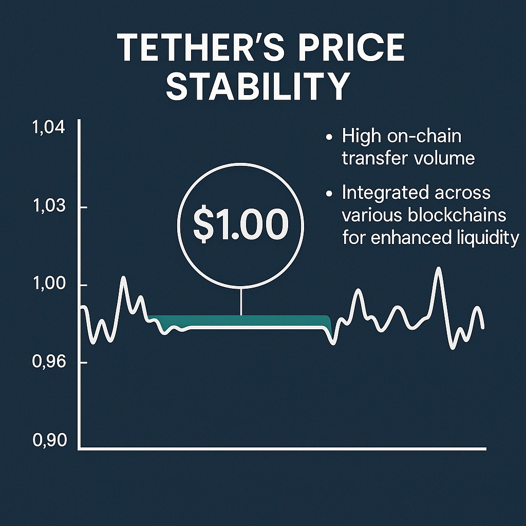 Tether price trend visualization